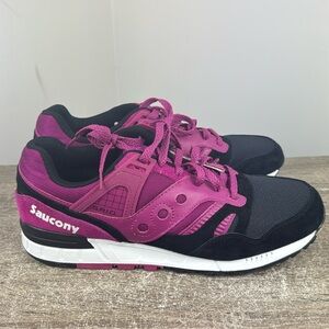 Saucony grid black purple mens 11.5 casual running 2016